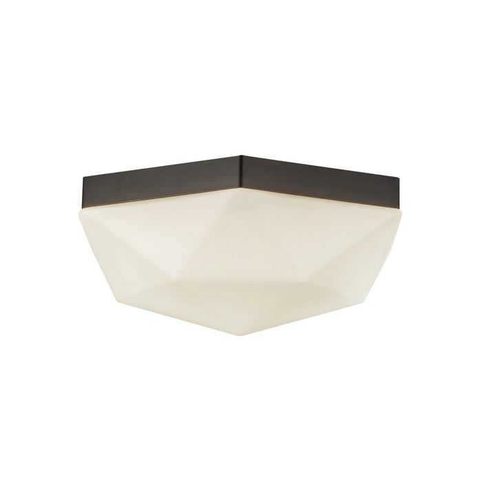 Alora - FM424512MBOP - Two Light Flush Mount - Krysta - Matte Black/Opal Glass