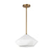 Alora - PD424514BGOP - One Light Pendant - Krysta - Brushed Gold/Opal Glass