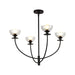 Alora - CH515226MBCL - Four Light Chandelier - Sylvia - Matte Black/Clear Glass