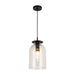 Alora - PD515408MBCL - One Light Pendant - Sylvia - Matte Black/Clear Glass