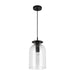 Alora - PD515408MBCL - One Light Pendant - Sylvia - Matte Black/Clear Glass