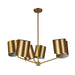 Kuzco Lighting - CH58830-BG - Six Light Chandelier - Keiko - Brushed Gold