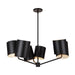 Kuzco Lighting - CH58830-BK - Six Light Chandelier - Keiko - Black