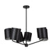 Kuzco Lighting - CH58830-BK - Six Light Chandelier - Keiko - Black