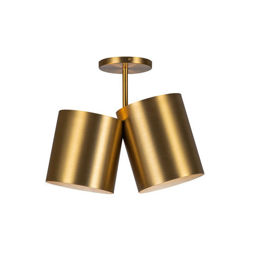 Kuzco Lighting - SF58814-BG - Two Light Semi-Flush Mount - Keiko - Brushed Gold