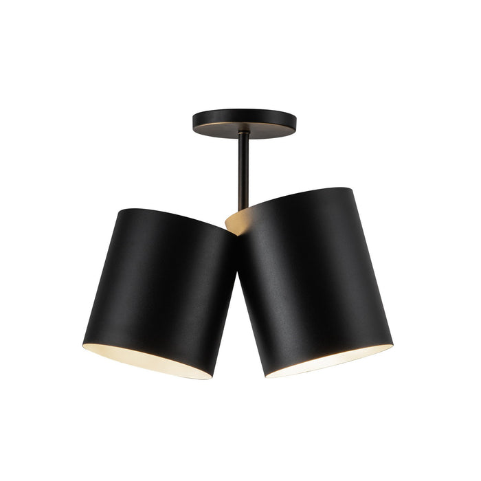 Kuzco Lighting - SF58814-BK - Two Light Semi-Flush Mount - Keiko - Black