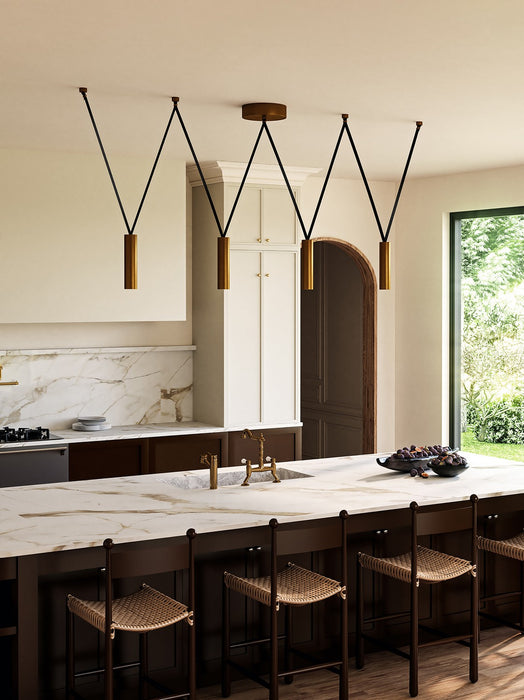 Kuzco Lighting - LP90404-VB - LED Linear Pendant - Mason - Vintage Brass