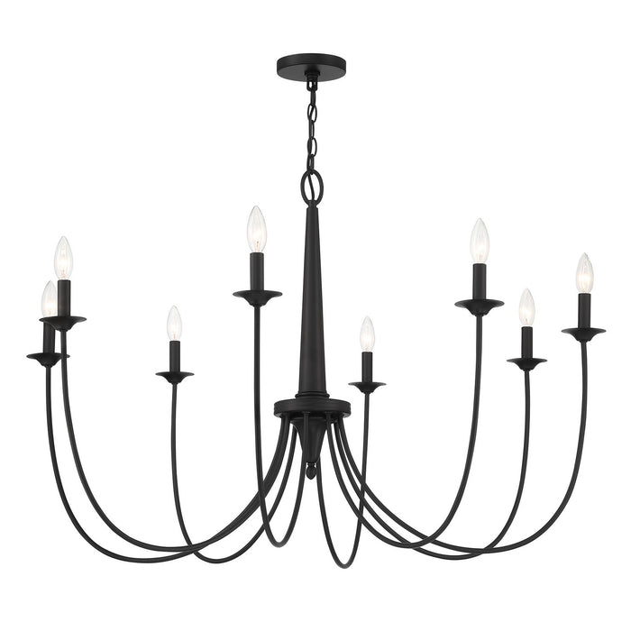 Savoy House - 1-1202-8-89 - Eight Light Chandelier - Stonecrest - Matte Black