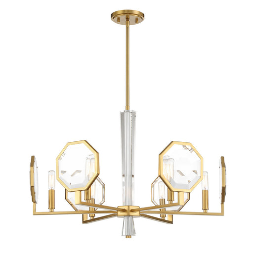 Savoy House - 1-2216-6-322 - Six Light Chandelier - Leighton - Warm Brass