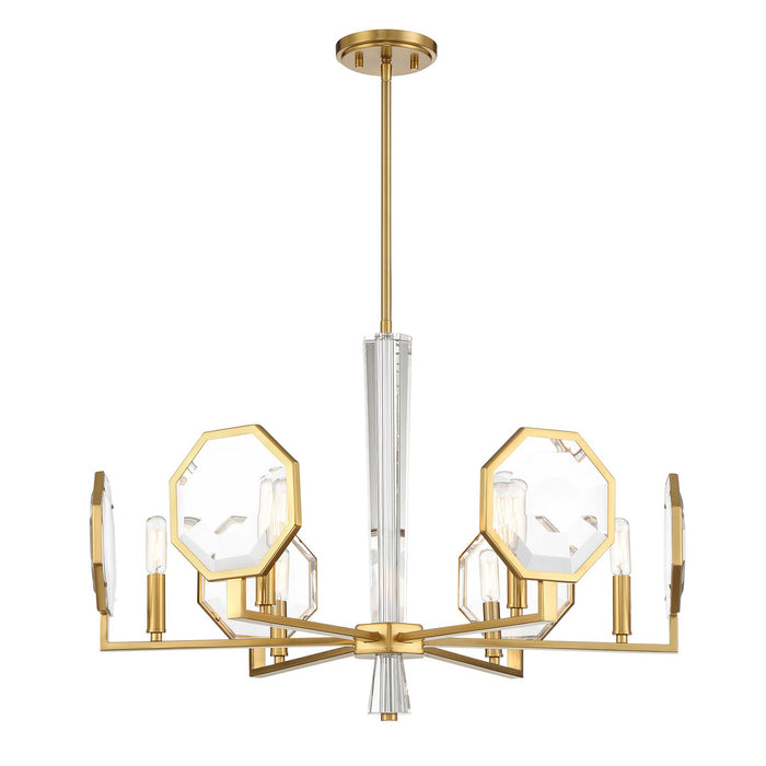 Savoy House - 1-2216-6-322 - Six Light Chandelier - Leighton - Warm Brass