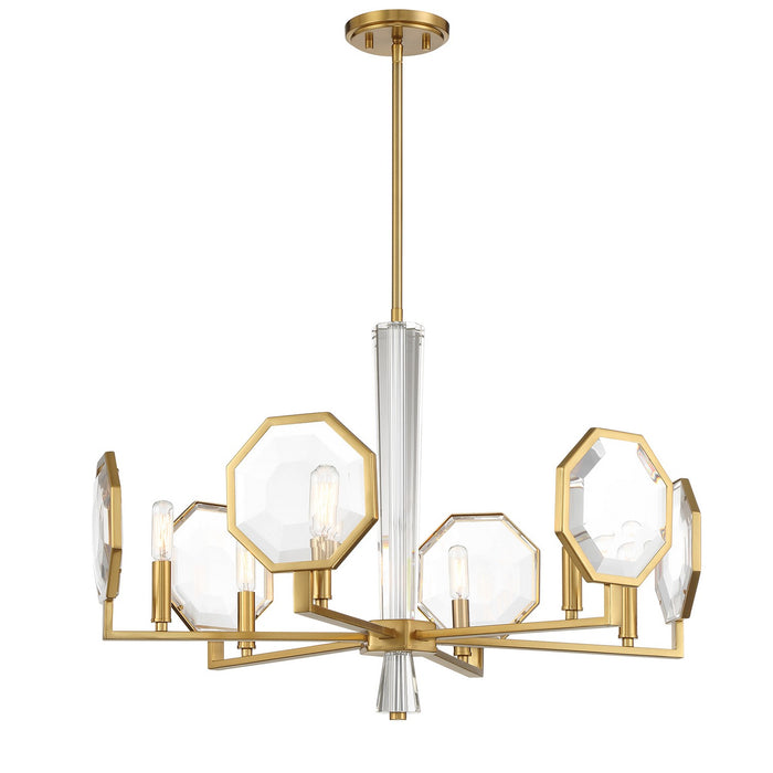 Savoy House - 1-2216-6-322 - Six Light Chandelier - Leighton - Warm Brass