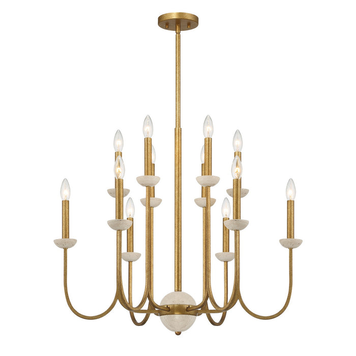 Savoy House - 1-2294-12-262 - 12 Light Chandelier - Oakhurst - Antique Gold