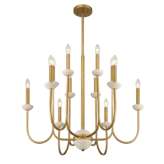 Savoy House - 1-2294-12-262 - 12 Light Chandelier - Oakhurst - Antique Gold