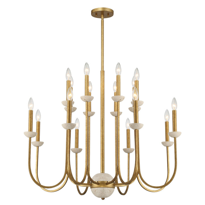 Savoy House - 1-2296-16-262 - 16 Light Chandelier - Oakhurst - Antique Gold