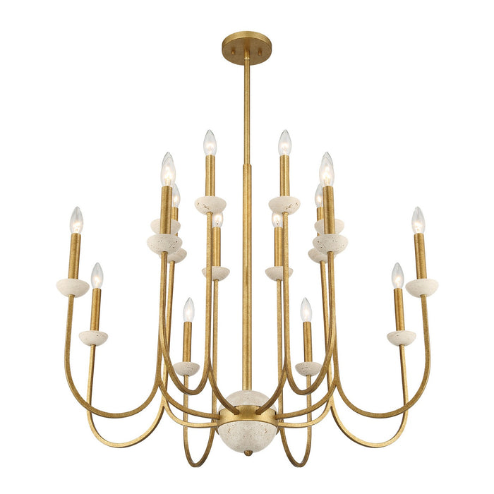 Savoy House - 1-2296-16-262 - 16 Light Chandelier - Oakhurst - Antique Gold