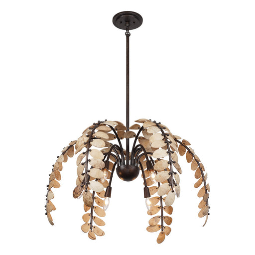 Savoy House - 1-2579-6-26 - Six Light Chandelier - Grecian - Champagne Mist with Coconut Shell