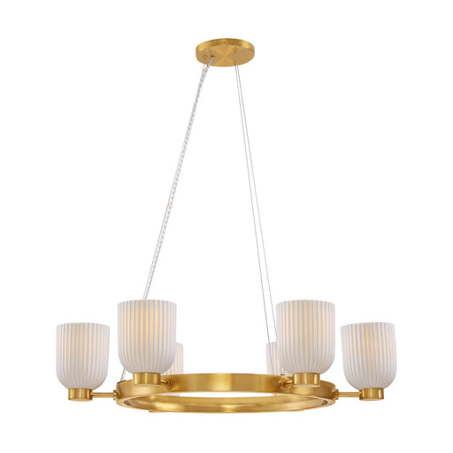 Savoy House - 1-3170-6-322 - Six Light Chandelier - Isla Blanca - Warm Brass