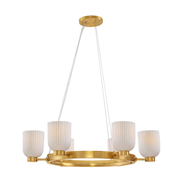 Savoy House - 1-3170-6-322 - Six Light Chandelier - Isla Blanca - Warm Brass