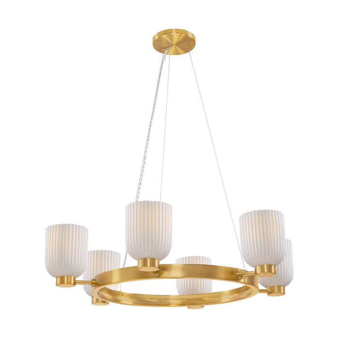 Savoy House - 1-3170-6-322 - Six Light Chandelier - Isla Blanca - Warm Brass