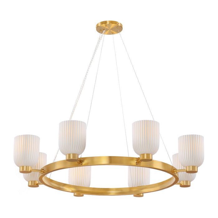 Savoy House - 1-3173-8-322 - Eight Light Chandelier - Isla Blanca - Warm Brass