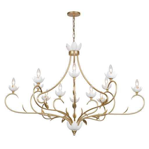 Savoy House - 1-5186-12-59 - 12 Light Chandelier - Muse - French Gold and White Cashmere