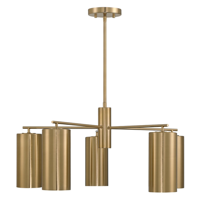 Savoy House - 1-6508-5-127 - Five Light Chandelier - Lio - Noble Brass