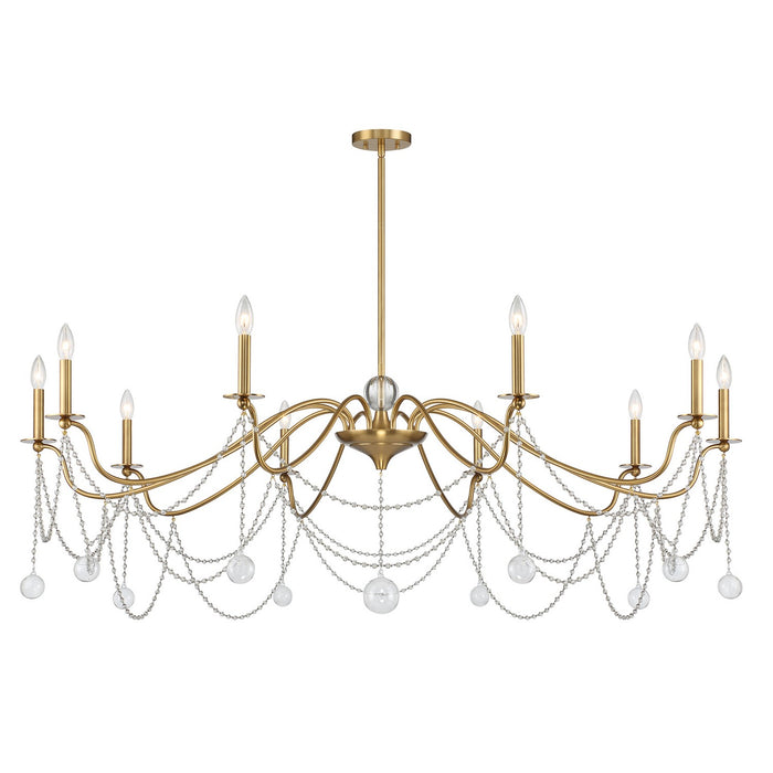 Savoy House - 1-7504-10-322 - Ten Light Chandelier - Mariposa - Warm Brass