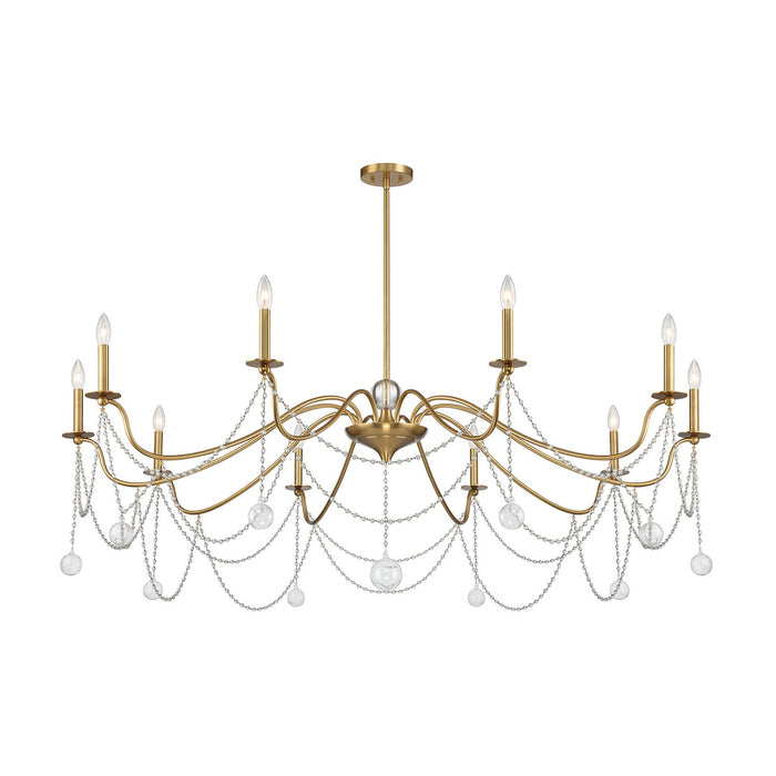 Savoy House - 1-7504-10-322 - Ten Light Chandelier - Mariposa - Warm Brass