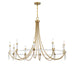 Savoy House - 1-7712-10-195 - Ten Light Chandelier - Mayfair - Warm Brass and Chrome