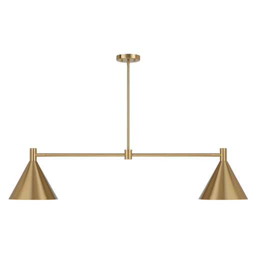 Savoy House - 1-8005-2-127 - Two Light Linear Chandelier - Pharos - Noble Brass