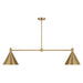 Savoy House - 1-8005-2-127 - Two Light Linear Chandelier - Pharos - Noble Brass