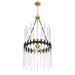 Savoy House - 3-1936-6-143 - Six Light Pendant - Santiago - Matte Black with Warm Brass Accents