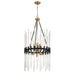 Savoy House - 3-1936-6-143 - Six Light Pendant - Santiago - Matte Black with Warm Brass Accents