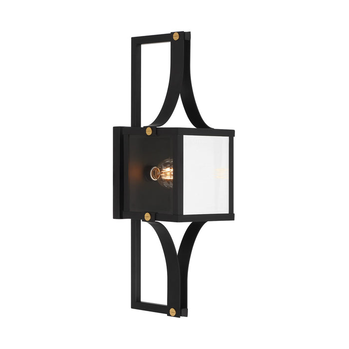 Savoy House - 5-472-144 - One Light Outdoor Wall Lantern - Raeburn - Matte Black and Weathered Brushed Brass