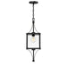 Savoy House - 5-475-144 - One Light Outdoor Hanging Lantern - Raeburn - Matte Black and Weathered Brushed Brass