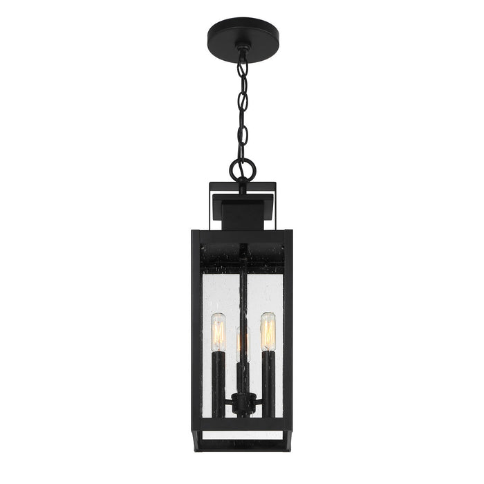 Savoy House - 5-827-BK - Three Light Outdoor Hanging Lantern - Ascott - Matte Black