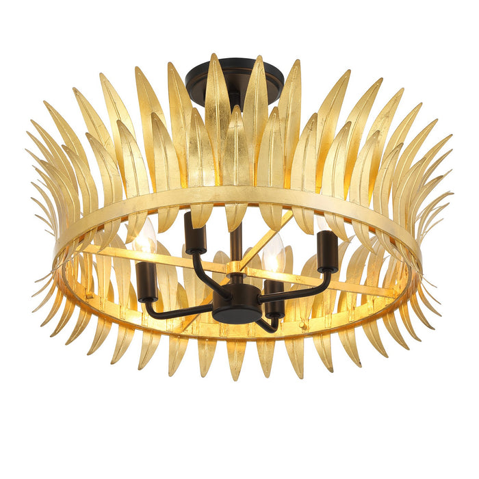 Savoy House - 6-7900-4-261 - Four Light Semi-Flush Mount - Ensley - True Gold