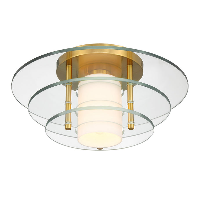 Savoy House - 6-8602-1-322 - One Light Semi-Flush Mount - Newell - Warm Brass