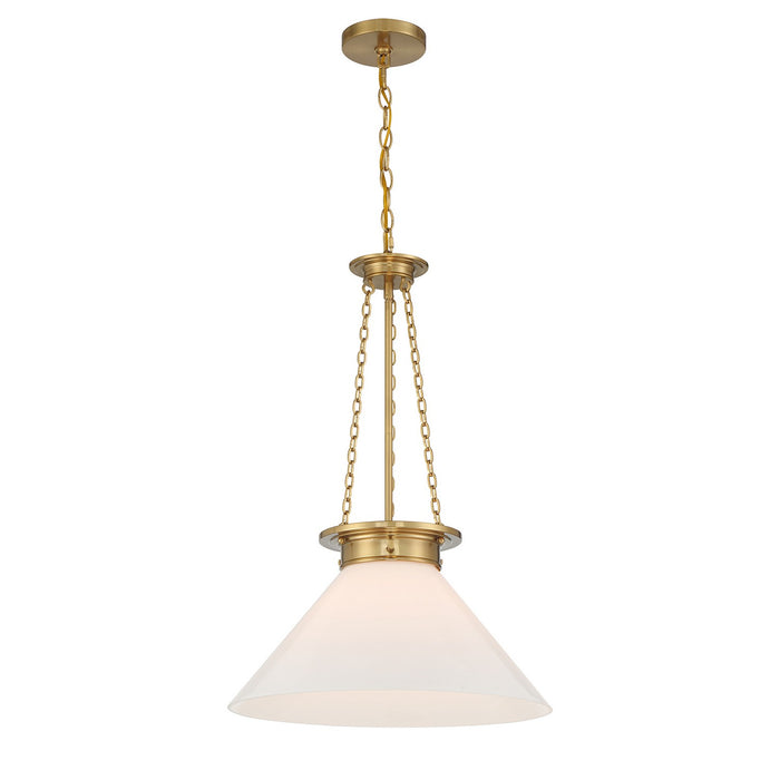 Savoy House - 7-1011-1-322 - One Light Pendant - Myers - Warm Brass