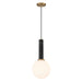 Savoy House - 7-2902-1-263 - One Light Pendant - Callaway - Black Marble with Warm Brass