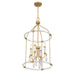 Savoy House - 7-7714-4-195 - Four Light Pendant - Mayfair - Warm Brass and Chrome