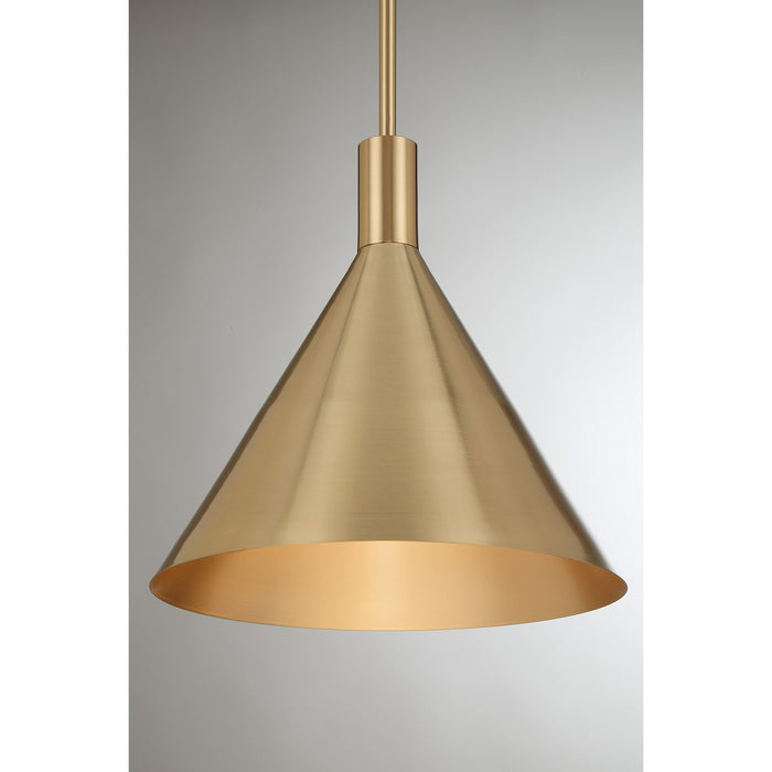 Savoy House - 7-8001-1-127 - One Light Pendant - Pharos - Noble Brass