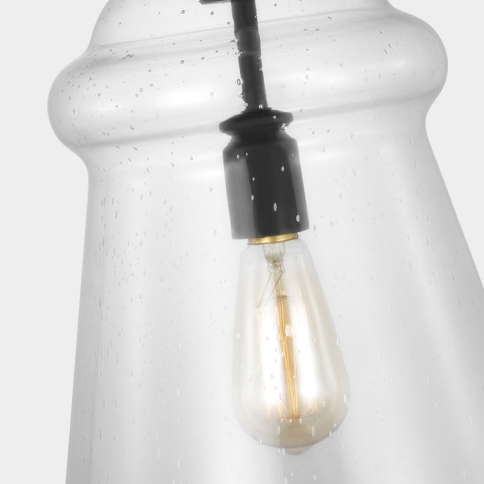 Generation Lighting. - P1459MBK - One Light Pendant - Loras - Midnight Black