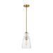 Generation Lighting. - 6536901-848 - One Light Pendant - Kea - Satin Brass