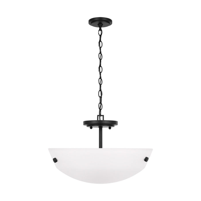 Generation Lighting. - 7715202-112 - Two Light Semi-Flush Convertible Pendant - Kerrville - Midnight Black