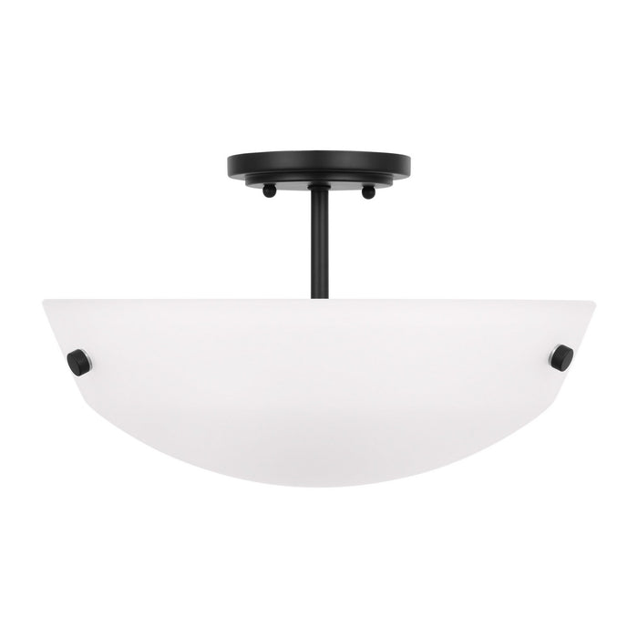 Generation Lighting. - 7715202-112 - Two Light Semi-Flush Convertible Pendant - Kerrville - Midnight Black