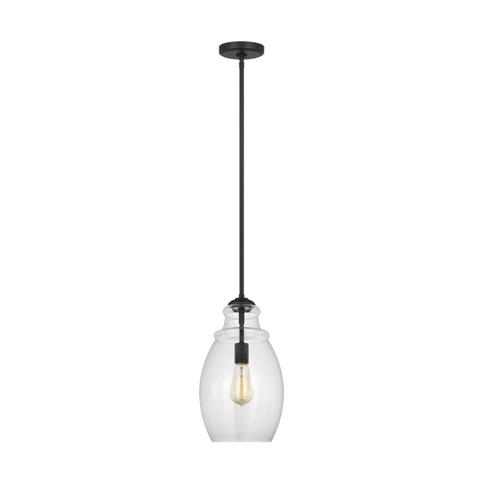 Generation Lighting. - P1484MBK - One Light Pendant - Marino - Midnight Black