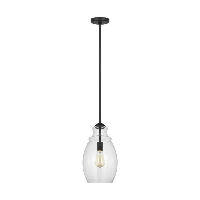 Generation Lighting. - P1484MBK - One Light Pendant - Marino - Midnight Black