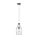 Generation Lighting. - P1484MBK - One Light Pendant - Marino - Midnight Black