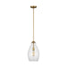 Generation Lighting. - P1484SB - One Light Pendant - Marino - Satin Brass